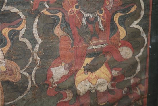 A 19th century Tibetan thangka, 54 x 40cm